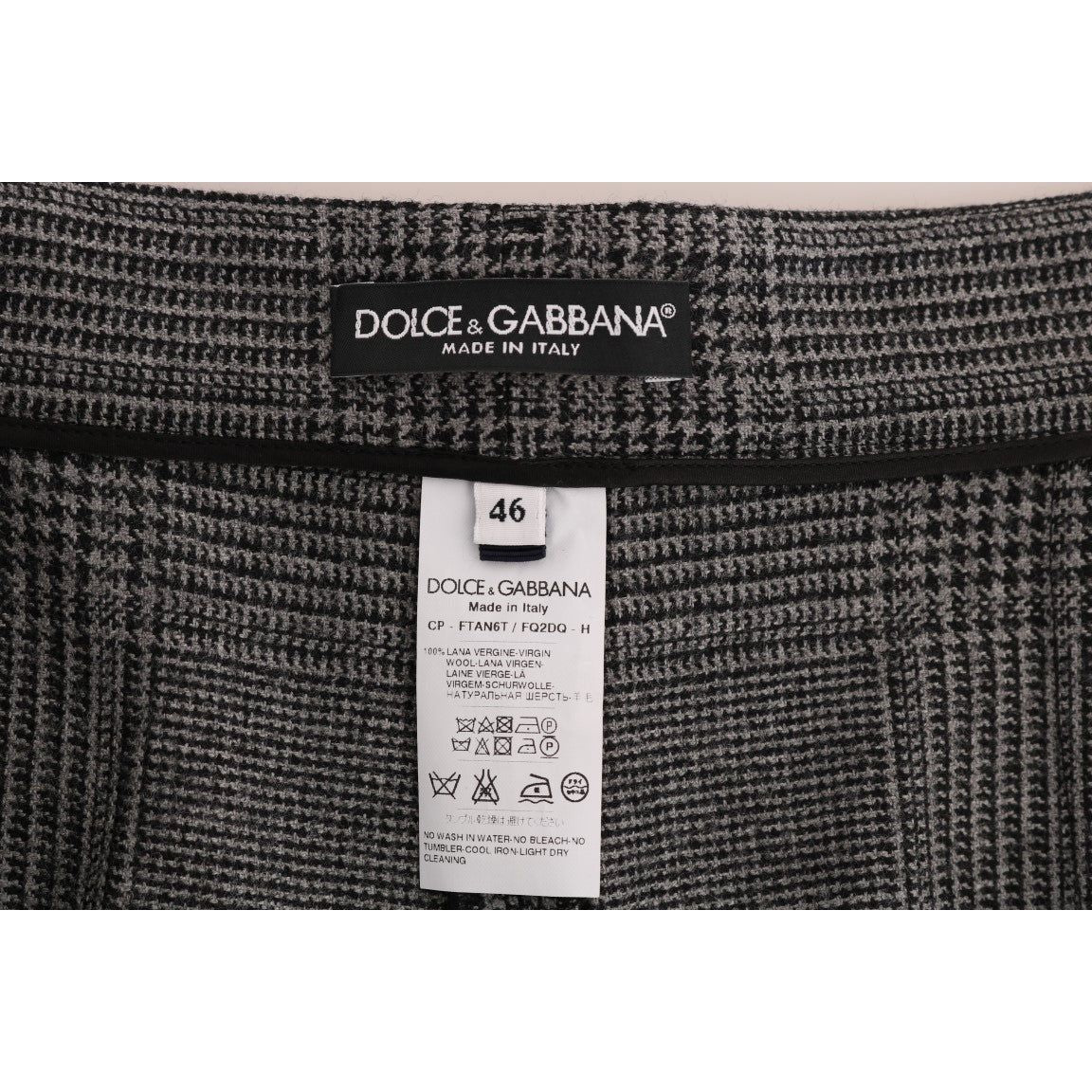 Dolce & Gabbana Elegant Gray Check Capri Wool Pants Dolce & Gabbana