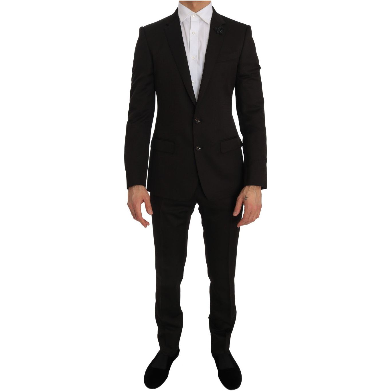 Dolce & Gabbana Elegant Brown Jacquard Martini Suit Suit Dolce & Gabbana