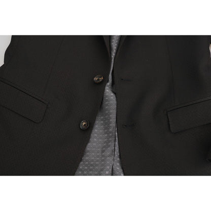 Dolce & Gabbana Brown Wool Crystal Bee Slim Fit MARTINI