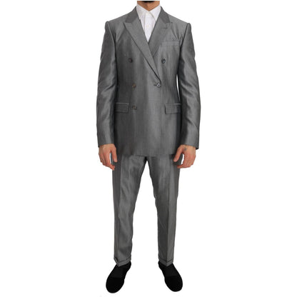 Dolce & Gabbana Black Stretch Crystal Bee Slim Fit Suit