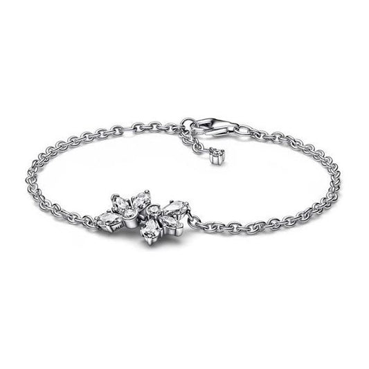 PANDORA JEWELS Mod. SPARKLING HERBARIUM CLUSTER CHAIN - Size 16 Bracelet PANDORA