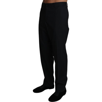 Dolce & Gabbana Black Wool Stretch Dress Trousers Pants