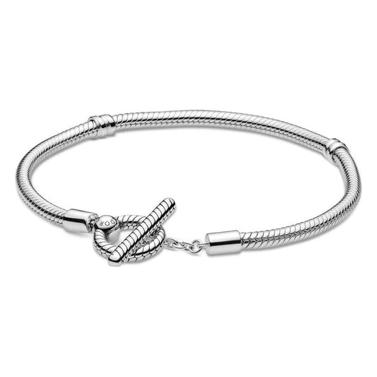 PANDORA JEWELS Mod. MOMENTS T-BAR SNAKE CHAIN - Size 18 ***SPECIAL PRICE**** Bracelet PANDORA