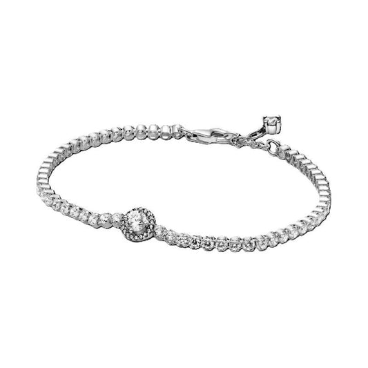 PANDORA JEWELS Mod. SPARKLING HALO TENNIS - Size 18 Bracelet PANDORA