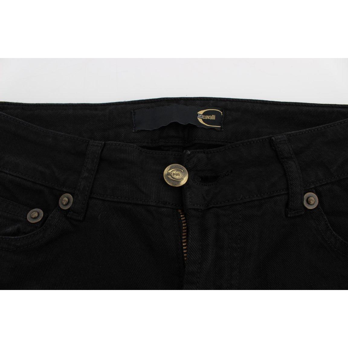 Cavalli Chic Slim Skinny Black Jeans Jeans & Pants Cavalli