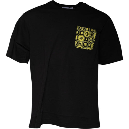Dolce & Gabbana Black Logo Print Cotton Short Sleeve T-shirt 1728,67345645728,Black,Clothing,Dolce & Gabbana,IT52 | XL,Material: 100% Cotton,Men,Men - Clothing,Preowned / Defect,T-Shirts - Men - Clothing Dolce & Gabbana TSH878460-52