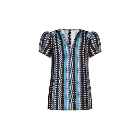 Rinascimento Turquoise Polyester Blouse