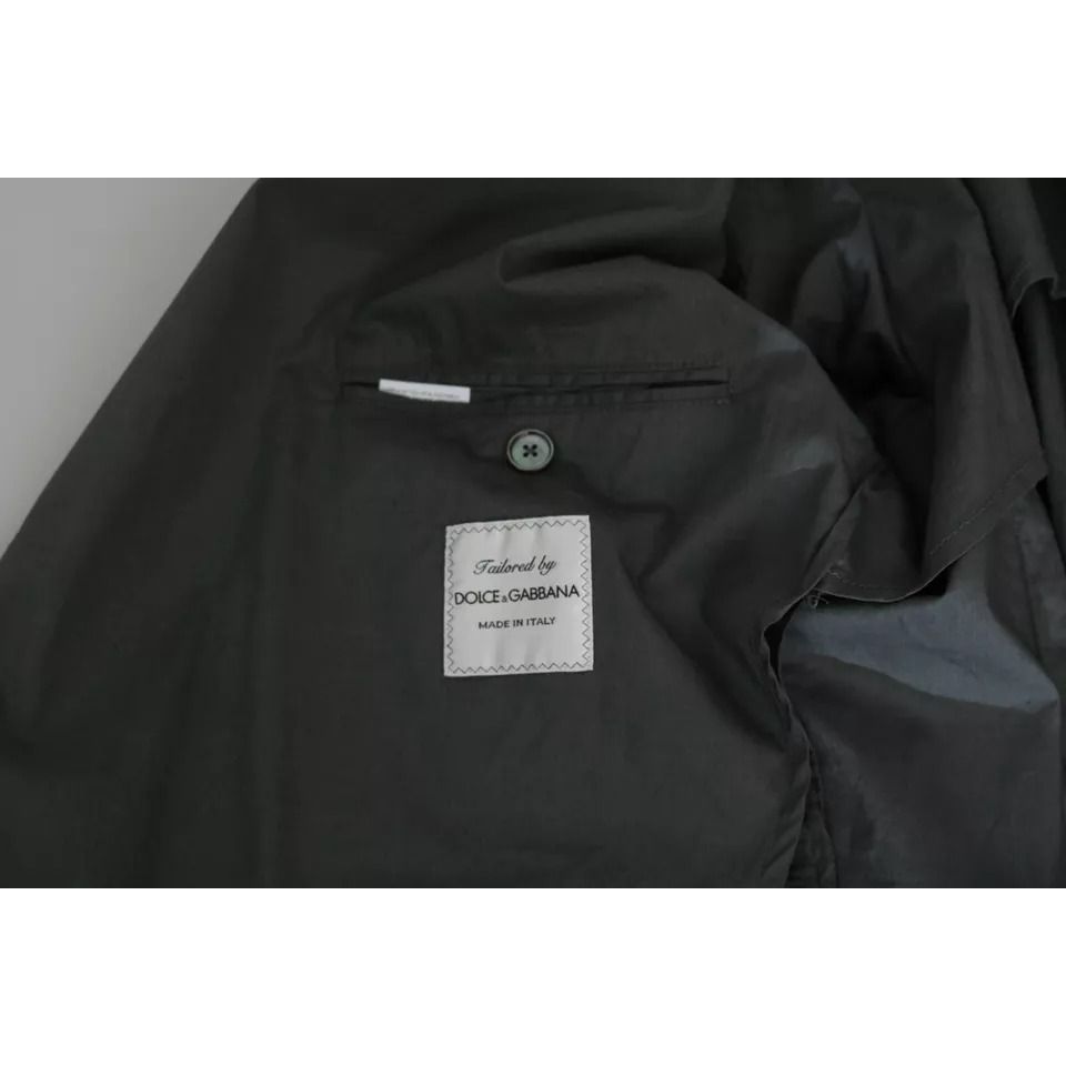 Dolce & Gabbana Gray Cotton Single Breasted Formal Blazer