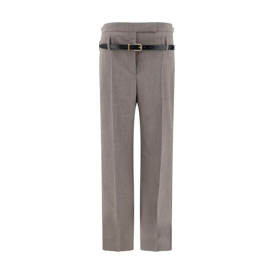 Prada Mélange palazzo Pants 1728,72470364320,Brown,Clothing,IT40 | M,Jeans & Pants - Women - Clothing,New with tags,Prada,Women,Women - Clothing Prada PR-P290IKSOOO16NOF0572-IT40 | M