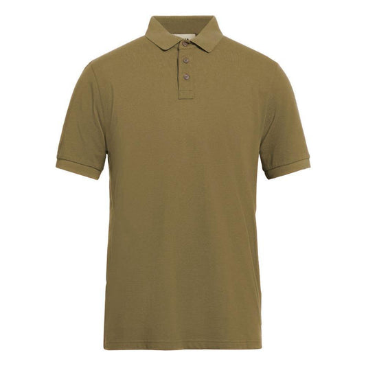 Alpha Studio Green Cotton Polo Shirt