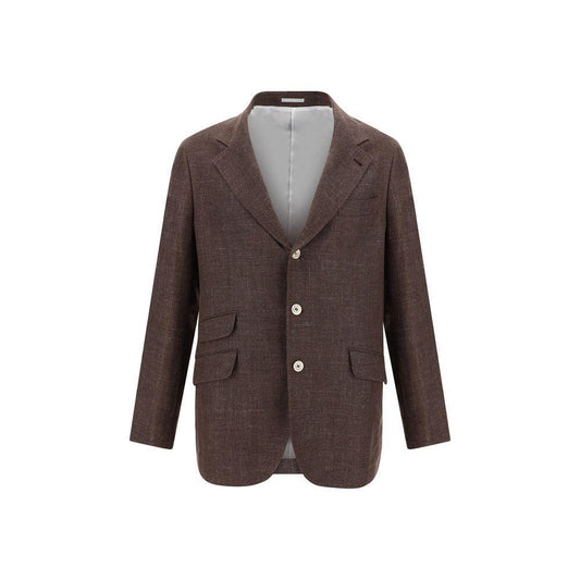 Brunello Cucinelli Linen Blazer Jacket 1728,72470364320,Blazers - Men - Clothing,Brown,Brunello Cucinelli,Clothing,IT52 | XL,Men,Men - Clothing,New with tags Brunello Cucinelli BR-MW4827BWDC2167-IT52 | XL