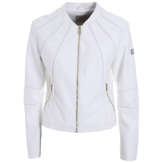 Yes Zee White Polyethylene Jackets & Coat