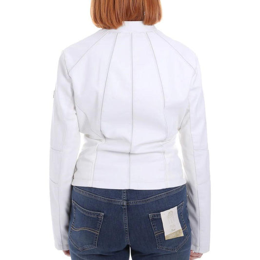 Yes Zee White Polyethylene Jackets & Coat