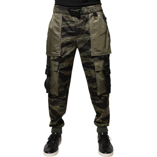 Dolce & Gabbana Green Cotton Jogger Cargo Pants