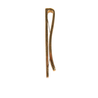 Dolce & Gabbana Gold Tone Brass Logo Branded Tie Clip Bar