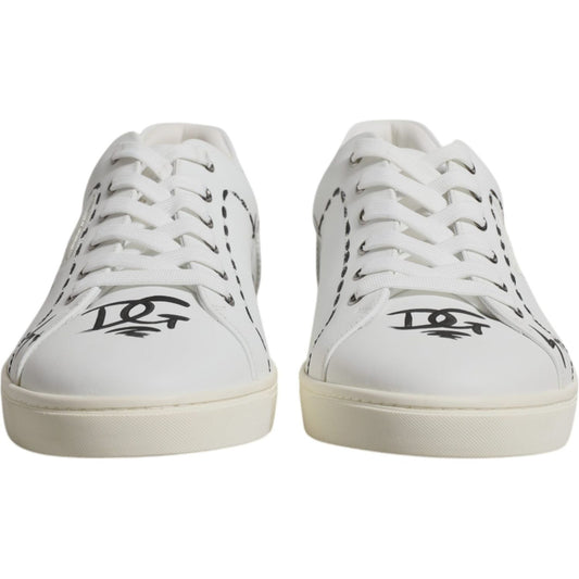 Dolce & Gabbana White Leather Milano Low Top Sneakers Shoes