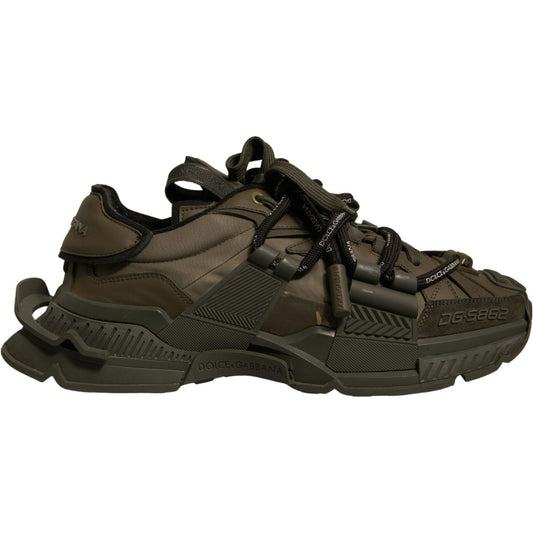 Dolce & Gabbana Military Green Space Low Top Sneakers Shoes