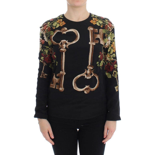 Dolce & Gabbana Elegant Medieval Print Silk Blouse Dolce & Gabbana