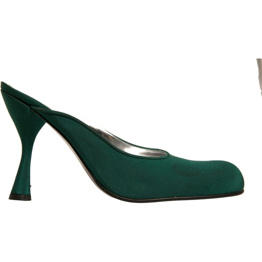 Dolce & Gabbana Green Suede Leather High Heel Pumps Shoes