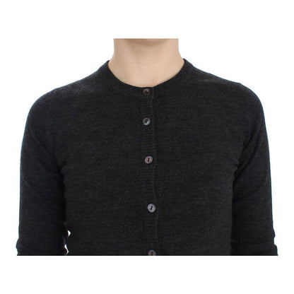 Dolce & Gabbana Gray Wool Button Cardigan Sweater