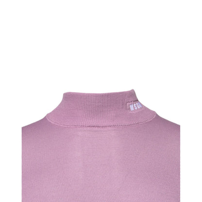 MSGM Purple Wool Knit Turtle Neck Long Sleeve Pullover Sweater
