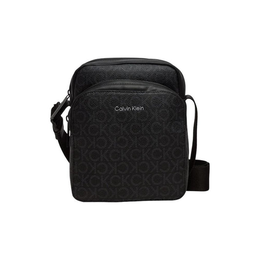 Calvin Klein Black Recycled Polyester Messenger Bag