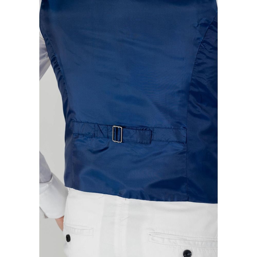 Only & Sons Blue Polyester Waistcoat