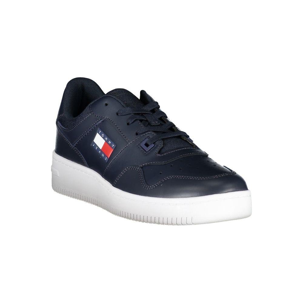 Tommy Hilfiger Blue Contrast Sneakers with Logo Detail Tommy Hilfiger