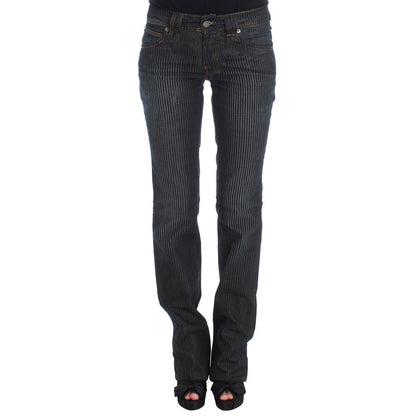 John Galliano Blue Cotton Bootcut Jeans