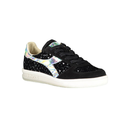 Diadora Black Leather Womens Sneaker Diadora