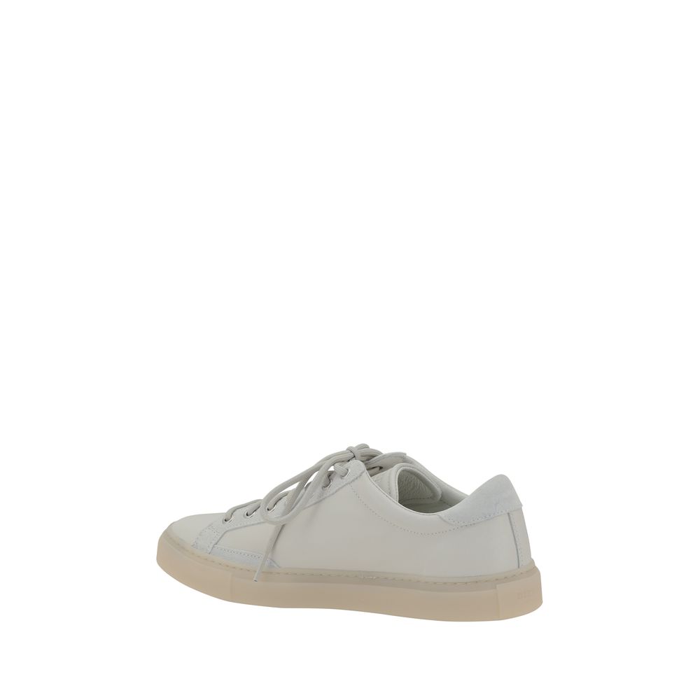 Diemme White Calf Leather Bos Taurus Low Top Sneakers