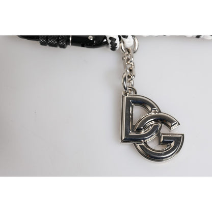 Dolce & Gabbana Multicolor Tape String DG Logo Keychain Polyester Keyring