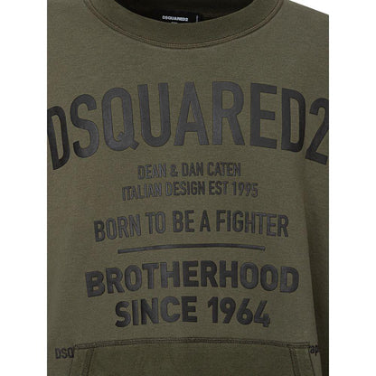 Dsquared² Green Cotton Sweatshirt