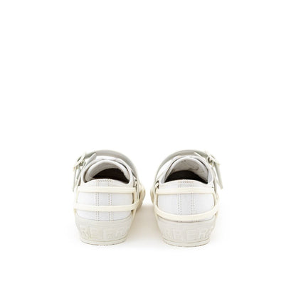 Burberry White Cotton Athletic Sneakers