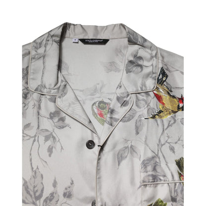 Dolce & Gabbana Multicolor Silk Printed Button Down Shirt