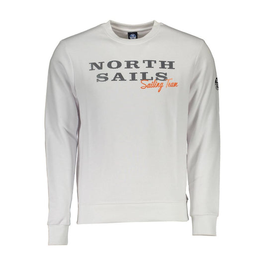 North Sails White Cotton Men Sweatshirt