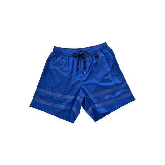 Iceberg Blue Polyester Men Swim Short