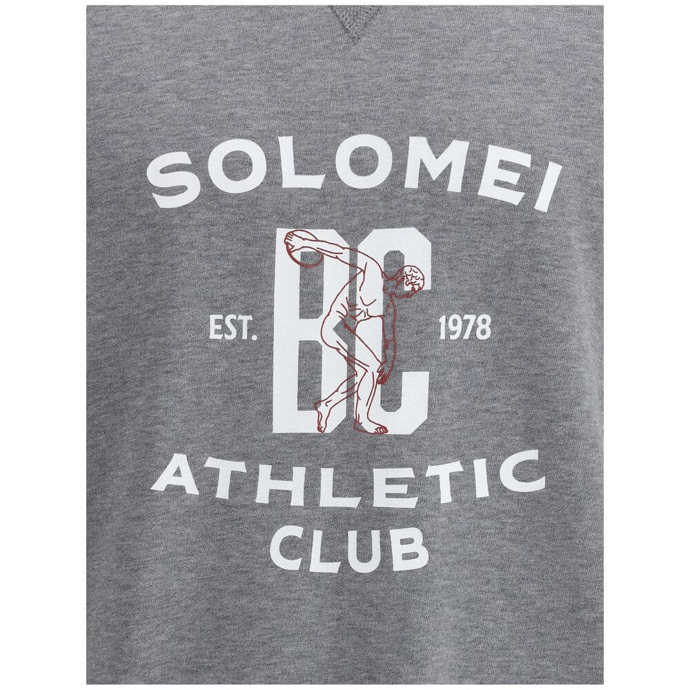 Brunello Cucinelli Gray Cotton Sweatshirt