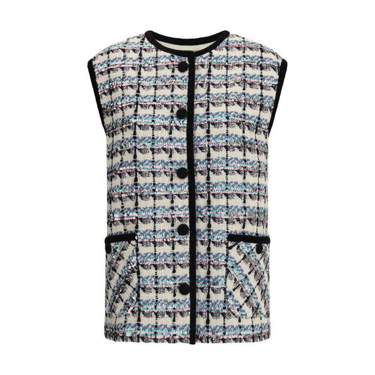 Valentino Tweed Vest with sequins 1728,72470364320,Clothing,IT46|XL,Multicolor,New with tags,Suits & Blazers - Women - Clothing,Valentino,Women,Women - Clothing Valentino VA-7B3CF4H59E6AM0-IT46|XL