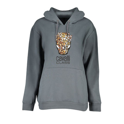 Cavalli Class Grigio Polyester Woman Sweatshirt