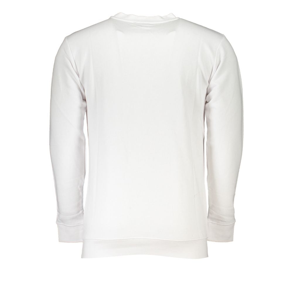 Cavalli Class White Cotton Men Sweater
