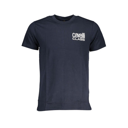 Cavalli Class Blue Cotton Men T-Shirt