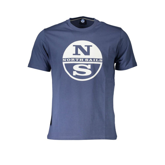North Sails Blu Cotton Men T-Shirt