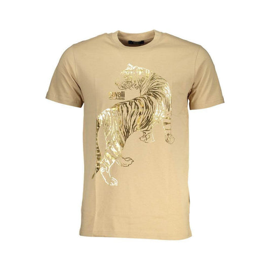 Cavalli Class Beige Cotton T-Shirt 1728,67403481248,Beige,Cavalli Class,Clothing,L,Men,Men - Clothing,New with tags,T-Shirts - Men - Clothing,XL,XXL Cavalli Class CA-28490-L