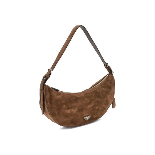 Prada Demi-Lune Shoulder Bag 1728,72470364320,Bags,Brown,New with tags,Prada,Shoulder Bags - Women - Bags,Women,Women - Bags Prada PR1BC255VOVO2C4SF0324BB
