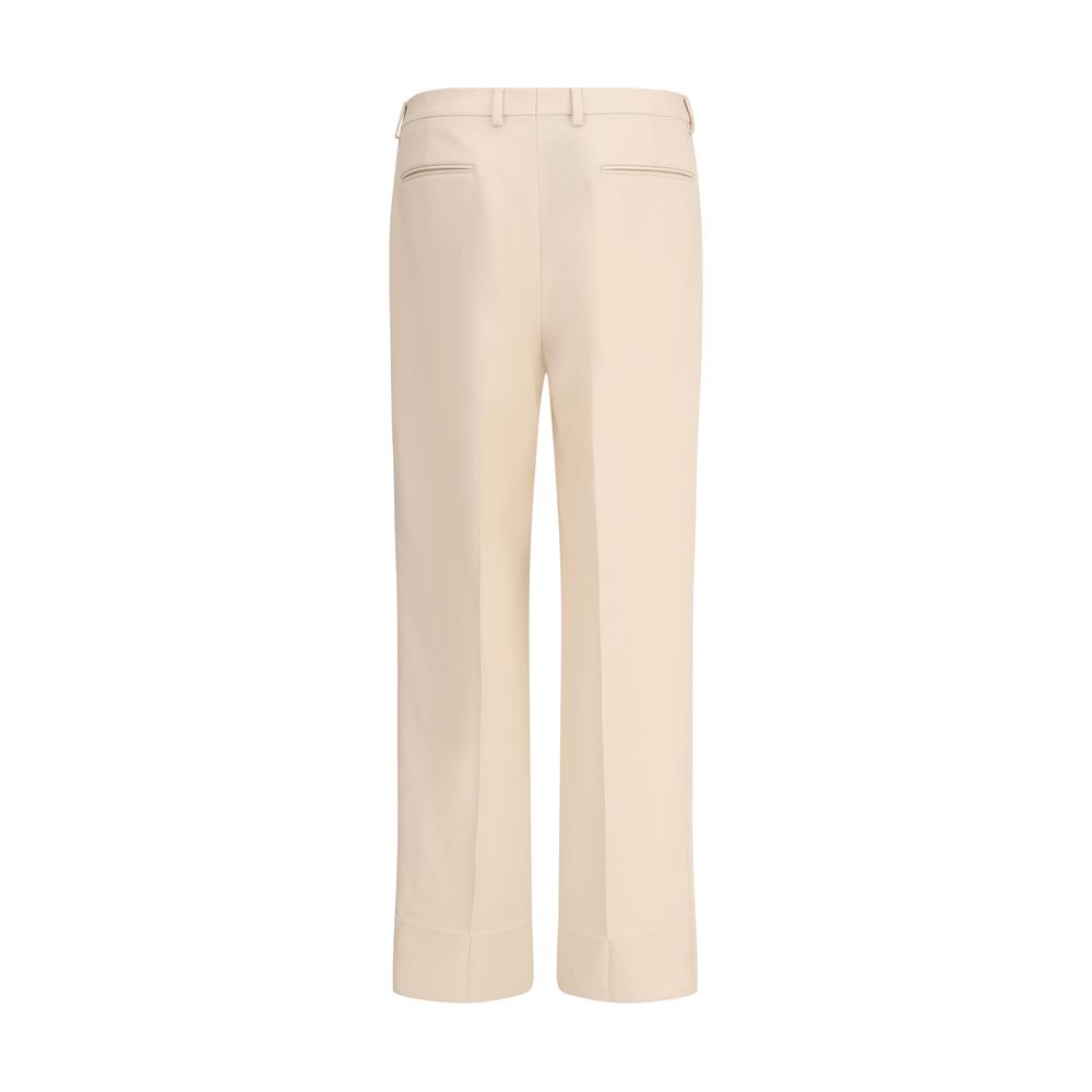 Valentino Cream Fleece Wool Dress Pants