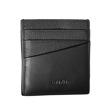 Calvin Klein Black Leather Mens Wallet Holder
