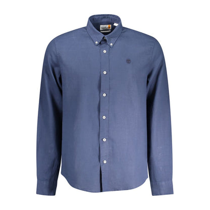 Timberland Blu Linen Men Shirt