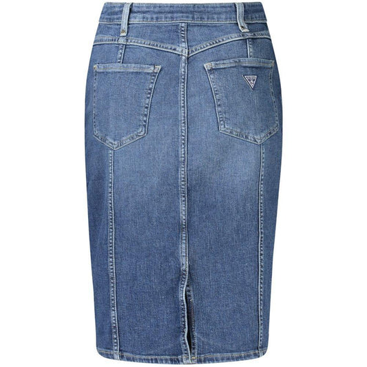 Guess Jeans Blue Cotton Women Skirt