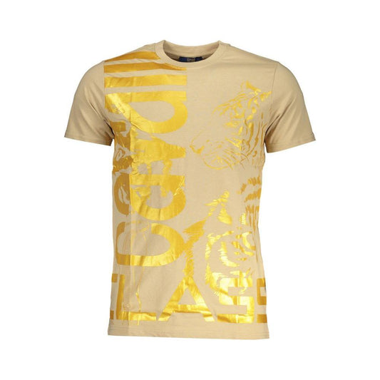 Cavalli Class Beige Cotton T-Shirt 1728,67403481248,Beige,Cavalli Class,Clothing,L,Men,Men - Clothing,New with tags,T-Shirts - Men - Clothing,XL,XXL Cavalli Class CA-28611-L